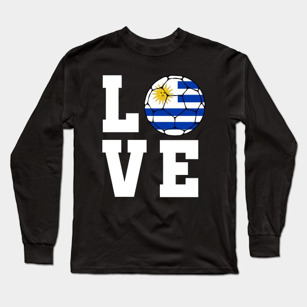 Uruguay Football Long Sleeve T-Shirt by footballomatic